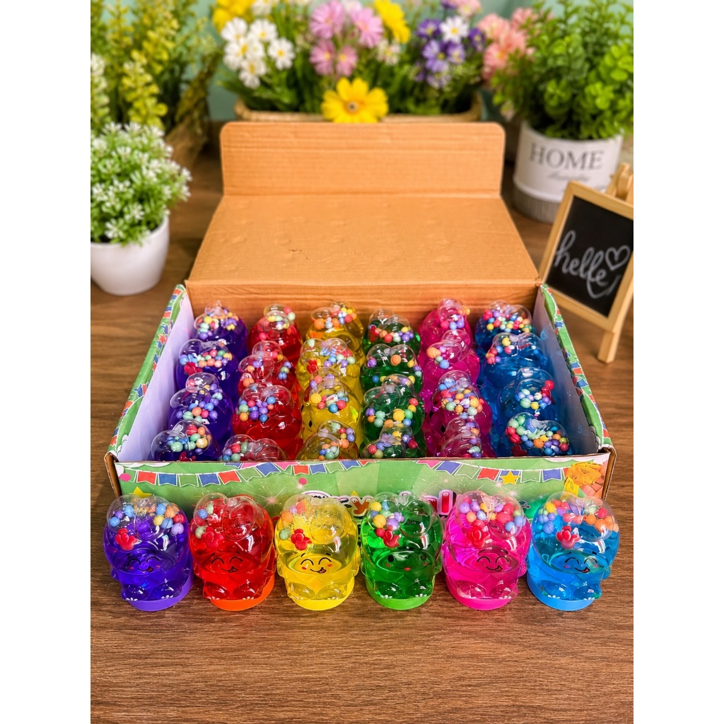ของเล่น สไลม์ ขนาด 4*6ซม. (ราคา 140บาท ยก Box 24ชิ้น) คละสี