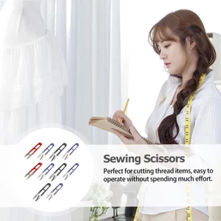 12 ชิ้น กรรไกรก้ามปู รูปตัวยู ขนาดเล็ก 10.5x2 ซม. กรรไกรตัดด้าย ใช้ขริบริม ตัดเส้นด้าย