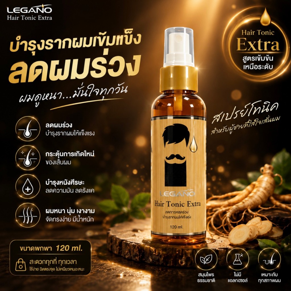 เข้มทุกหยด แฮร์โทนิค เร่งผมยาว ลีกาโน่ 120มล. รูปที่ 2