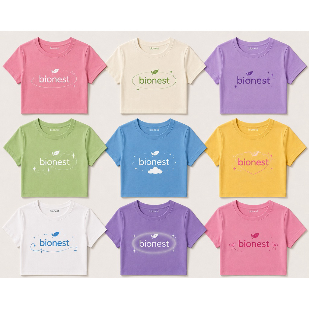 (หลัก+อุป) เสื้อครอปแฟชั่นโทนพาสเทล ดีไซน์มินิมอล ใส่ได้ทุกวัน