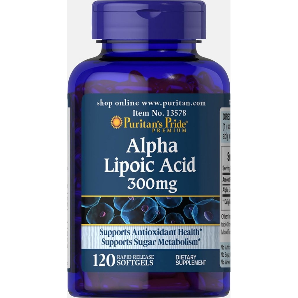 Puritan Alpha lipoic Acid 300mg 60-120ซอฟเจล และ แคปซูล อัลฟ่าไลโปอิก ALA