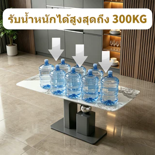 ⚡🚚COD+สินค้าพร้อมส่ง🔥โต๊ะรับประทานอาหารหิน โต๊ะกินข้าว แผ่นหิน 12MM พาเลทไม้เนื้อแข็ง 18MM 4-8 คน แข็งแรงและมั่นคง J