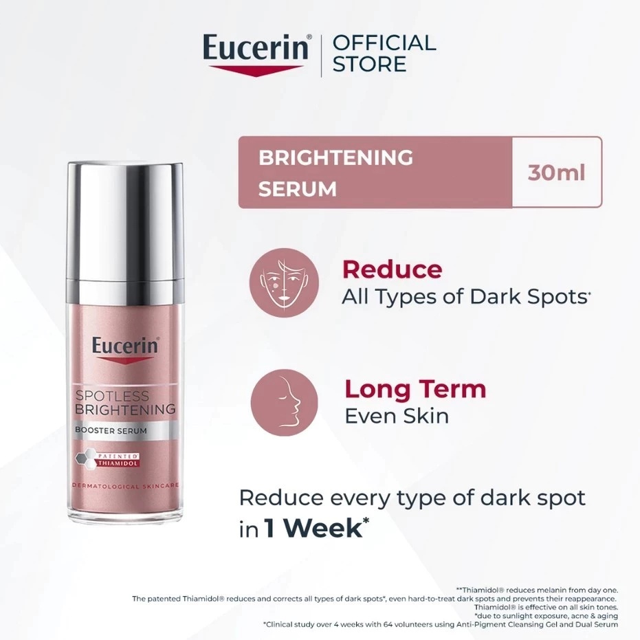 Eucerin SPOTLESS BRIGHTENING THIAMIDOL BOOSTER SERUM 30 ML เซรั่มจัดการฝ้าแดด กระ จุดด่างดำแก้ยาก