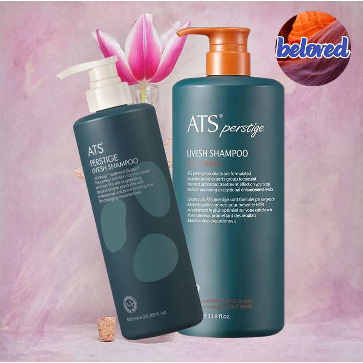 ATS Perstige Livesh Shampoo 600/1000 ml แชมพูช่วยให้หนังศีรษะแข็งแรง ลดการหลุดร่วงของเส้นผม