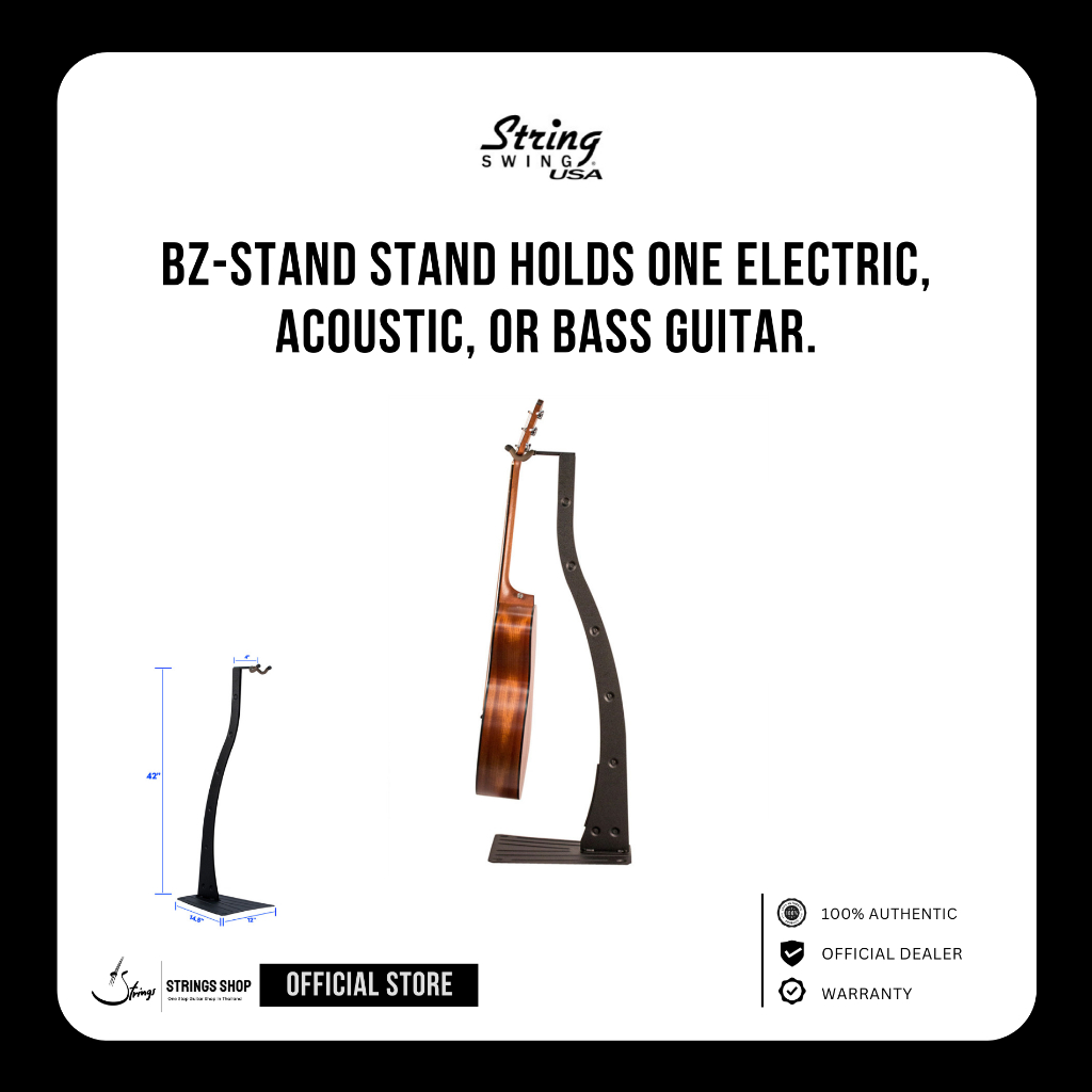 ขาตั้งกีตาร์แบบตั้งพื้น String Swing BZ-Stand Stand holds one electric, acoustic and bass guitar (Floor Stand)