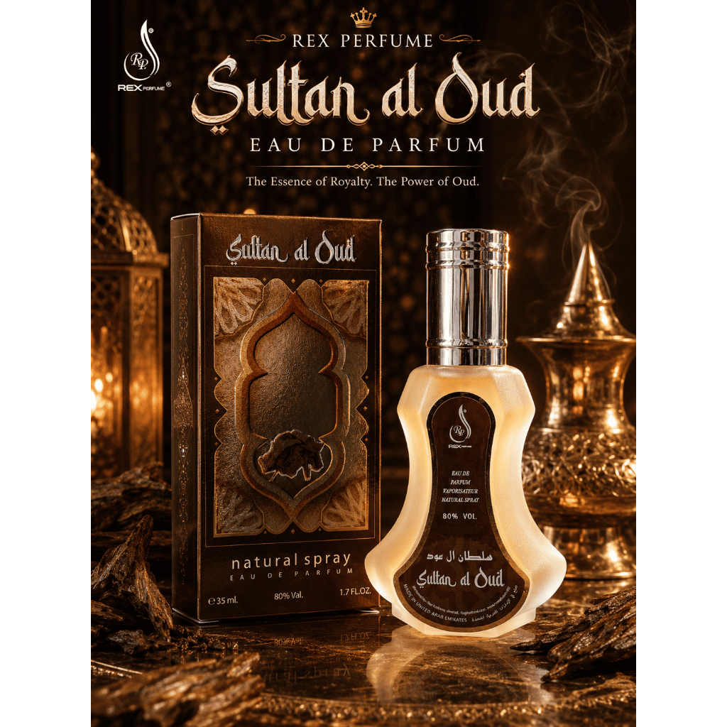 Rex Perfume Sultan Al Oud EDP 35ml น้ำหอม Arabian Oud Perfume Long Lasting Woody Men Made in UAE