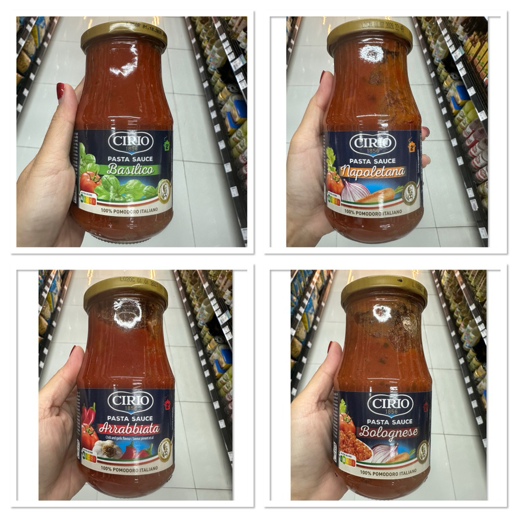 Cirio Pasta Sauce Bolognese 420 G ซีโอ ผลิตภัณฑ์ สำหรับ ราดพาสต้า / Basilico / Napoletana