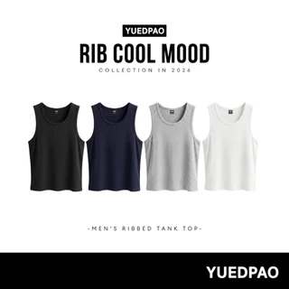 Yuedpao Men's Ribbed Tank Top เสื้อกล้ามผู้ชาย ผ้าร่อง เสื้อกล้ามซับใน Innerwear สีพื้น ใส่สบาย ระบายอากาศได้ดี (4 สี)