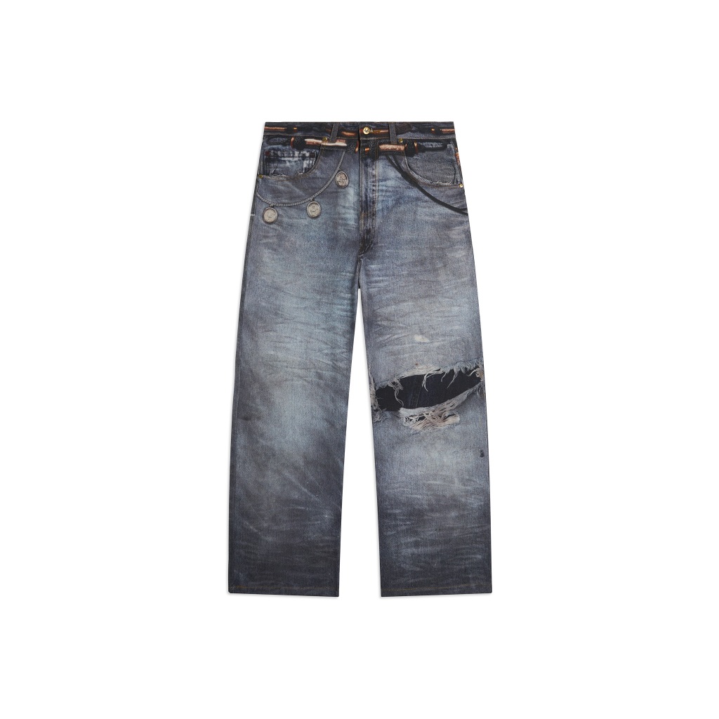 Believe OVERPRINT Jeans / กางเกงยีนส์สกรีนสร้อยพระ