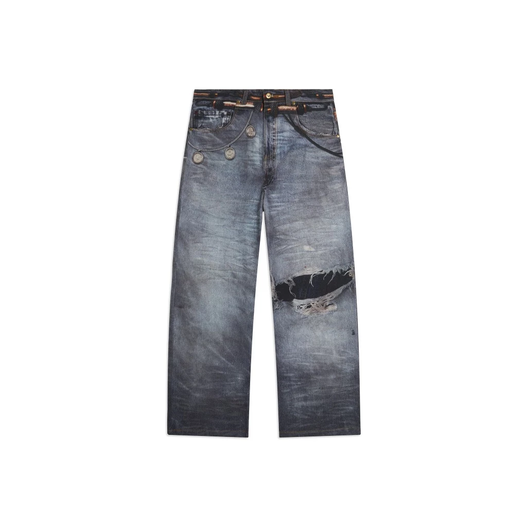 Believe OVERPRINT Jeans / กางเกงยีนส์สกรีนสร้อยพระ
