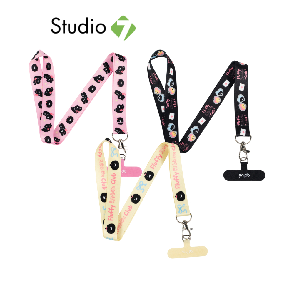 QPLUS x KAKAO Friends สายคล้องโทรศัพท์ Fluffy Ribbon Club Crossbody Strap by Studio7