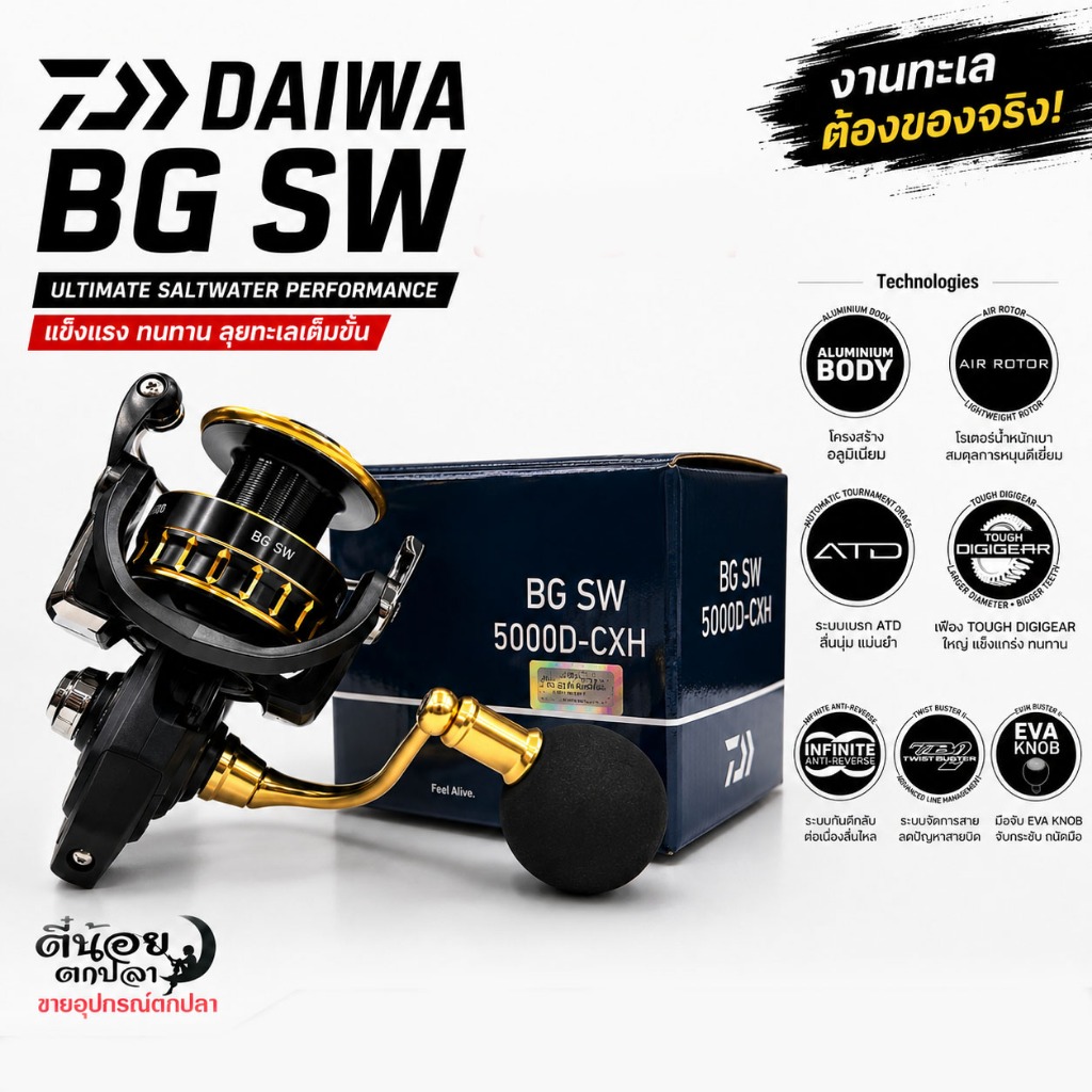 รอก DAIWA BG SW ปี2023 รอกสปินนิ่ง รอกงานทะเล