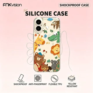 เคสซิลิโคน FNKVISION เหมาะกับ iPhone 17,15,16 Pro MAX, 17 Pro Max, 13, 14plus, 12, 11, 16, 17AIR 12mini ลายการ์ตูนน่ารัก