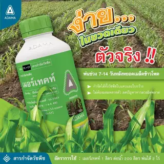 เมอร์เทคท์ ADAMA ปีผลิต 2023 มีโซไตรโอน 2.5% + อะทราซีน 25% 1 ลิตร สารกำจัดวัชพืช ของแท้