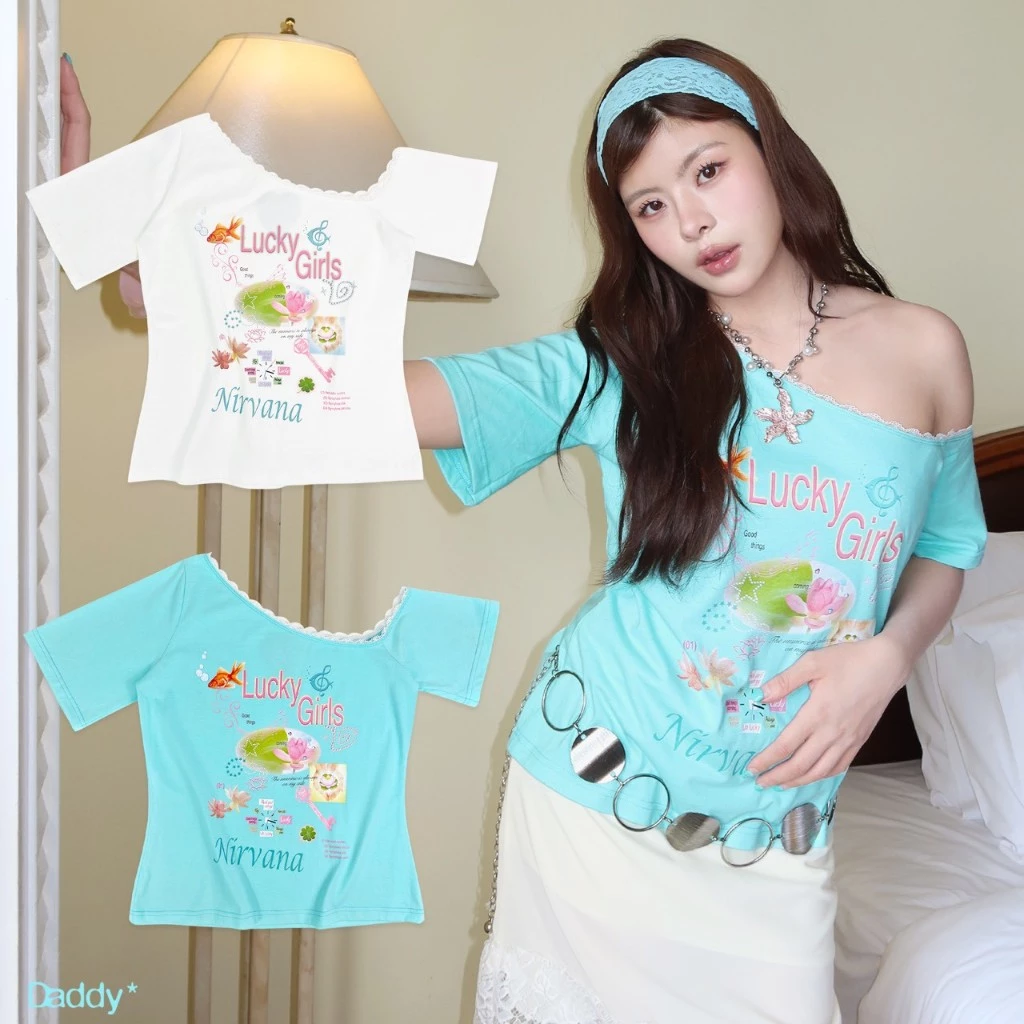 DADDY ( MS ) | Nirvana Off Shoulder เสื้อปาดไหล่ สุดน่ารัก