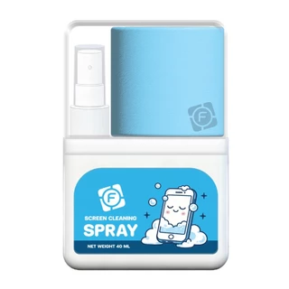Focus Screen Cleaning Spray สเปรย์ทำความสะอาดหน้าจอ 40ml ฟรี! ผ้าไมโครไฟเบอร์ 0% Alcohol