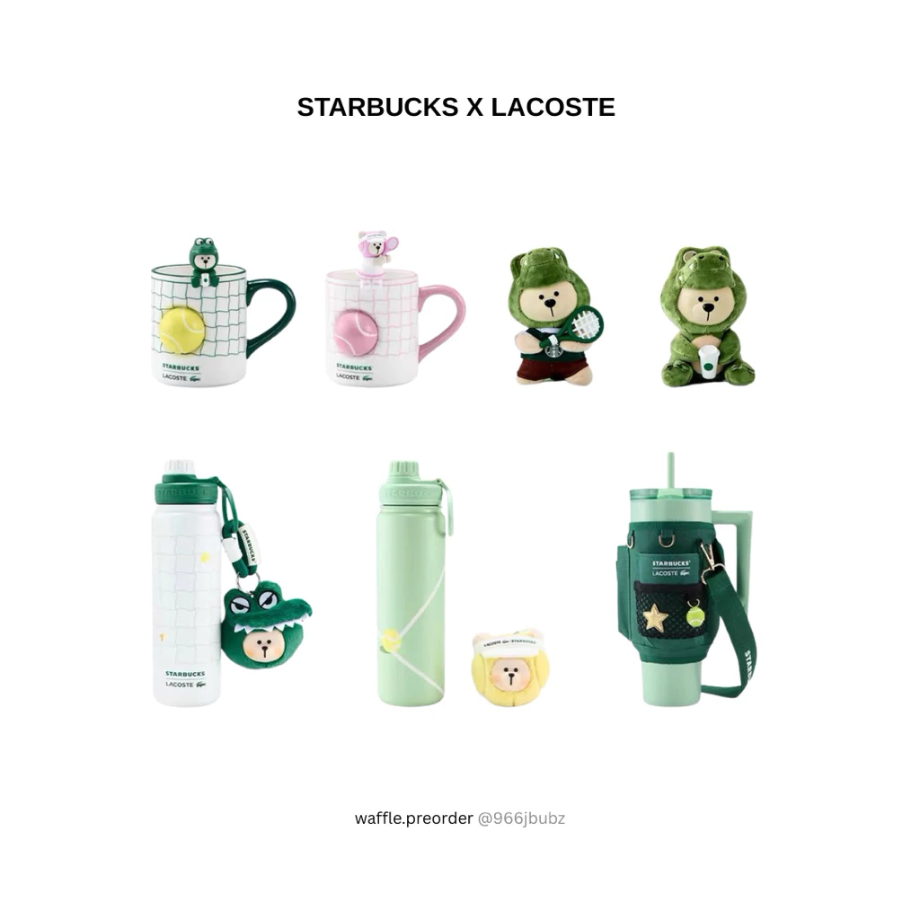 🇹🇭[ของแท้ 100% พร้อมส่ง] แก้ว STARBUCK X LACOSTE