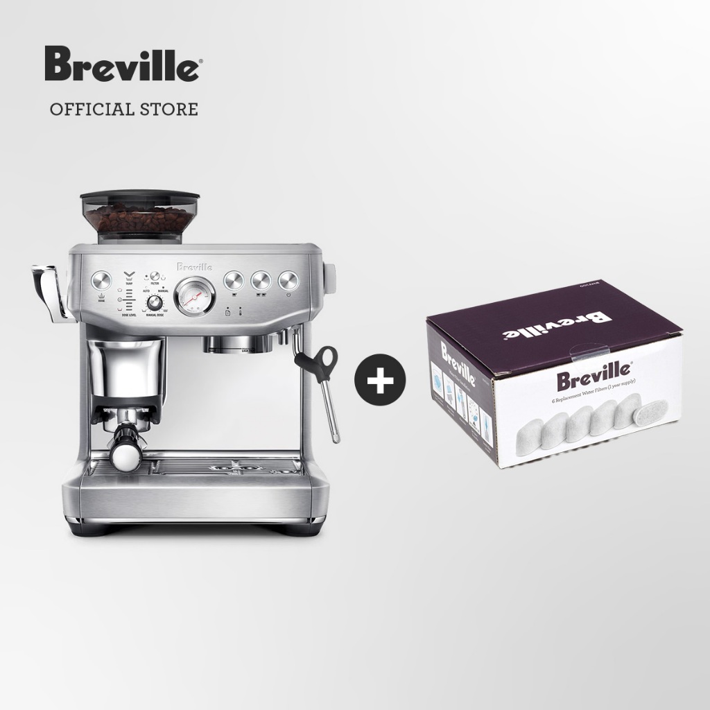 [SET] Breville The Barista Express Impress Coffee Machine BES876 + Charcoal Water Filters (6 pack)