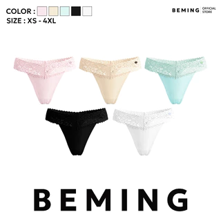 Beminginnerwear007(XS-4XL)-BEMING Lace Thong - กางเกงชั้นในทรงT-Backไร้ขอบดีไซน์ลูกไม้
