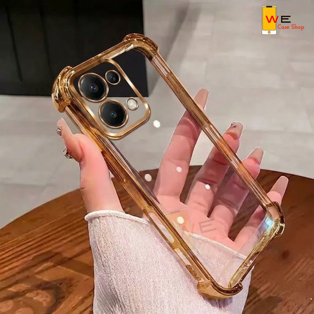 เคสโทรศัพท์หลังใสกันกระแทก หลังใสเงาขอบสี Case ใช้สำหรับรุ่น OPPO FindX9 FindX9pro FindX9ultra Reno13 Reno14