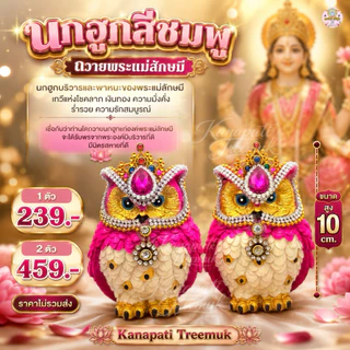 นกฮูกสีชมพูถวายพระแม่ลักษมี 🕉 🦉บริวารและพาหนะของพระแม่ลักษมี เทวีแห่งโชคลาภ เงินทอง ความมั่งคั่งร่ำรวย ความรักสมบูรณ์💰
