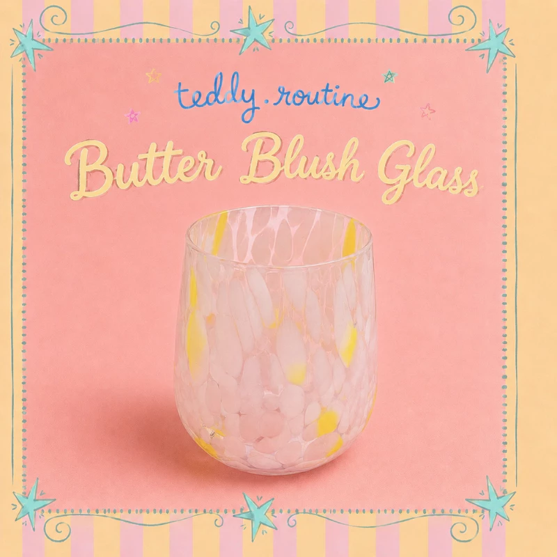 พร้อมส่ง / Pre14วัน 🫧🩷 Heart Dot glass แก้วเป่า แก้วลายกระ งานHandmade มีอัพเดทลายใหม่ ความจุ460ml.