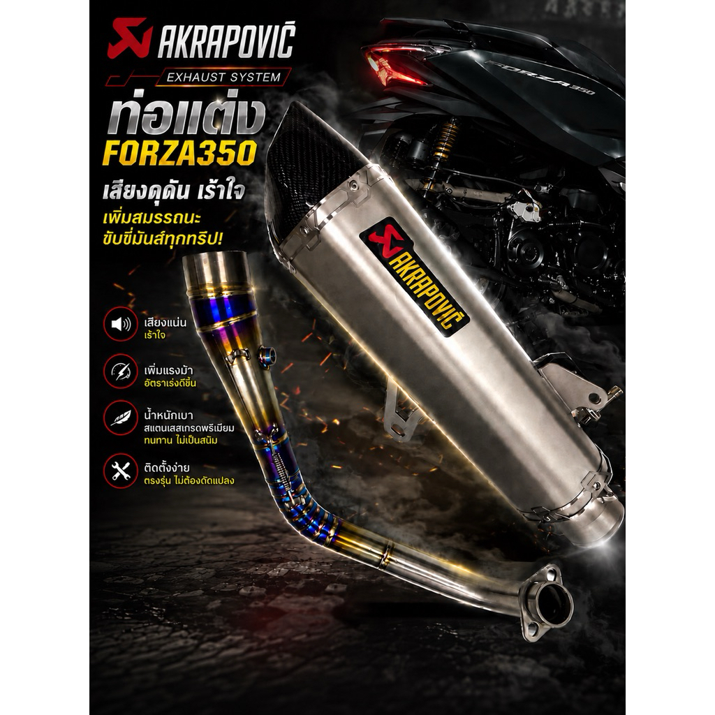 ท่ออาคา AKAPOVIC FORZA350