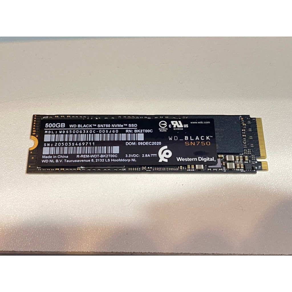 🌟SSD 500GB WD BLACK SN750 PCIe/NVMe M.2 2280 มือสอง✅🌟