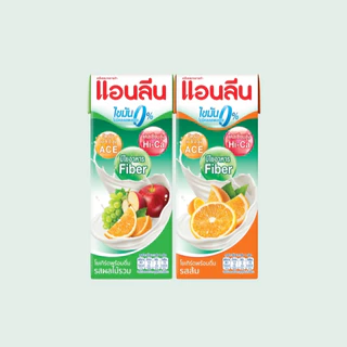 แอนลีนนมเปรี้ยวUHT แคลเซียมสูง รสผลไม้รวม,รสส้ม 180มล.แพค4