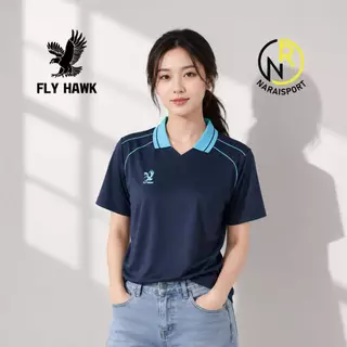 FLYHWAK A974 เสื้อดำ เสื้อฟุตบอลคอปก เสื้อสีแดง เนื้อผ้าเรียบลื่น ปลอดไฟฟ้าสถิตย์ ระบายเหงื่อดี ไม่อับชื้น