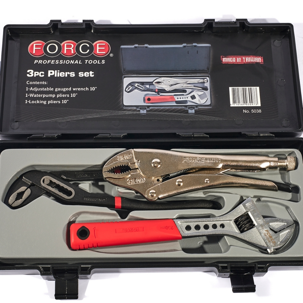FORCE 5038 ประแจเลื่อน,คีมล็อค,คีมคอเลื่อน 10"