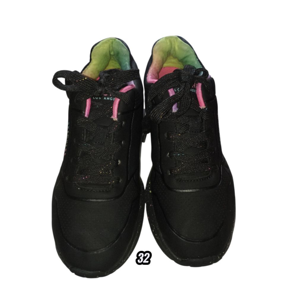 รองเท้า Skechers สีดำ ข้างในสี rainbow ไซด์ 32