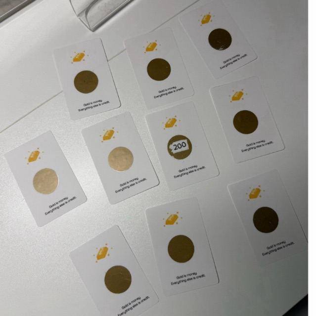 gold saving (scratch card)