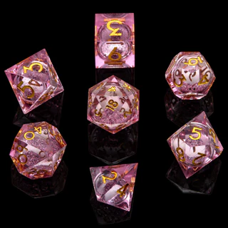 ลูกเต๋า Resin Sharp Edge Dice Set 7 ชิ้น | DnD D&D MTG RPG TRPG Board Game เกมกระดาน บอร์ดเกม การ์ดเกม ไพ่ทาโรต์ Magic