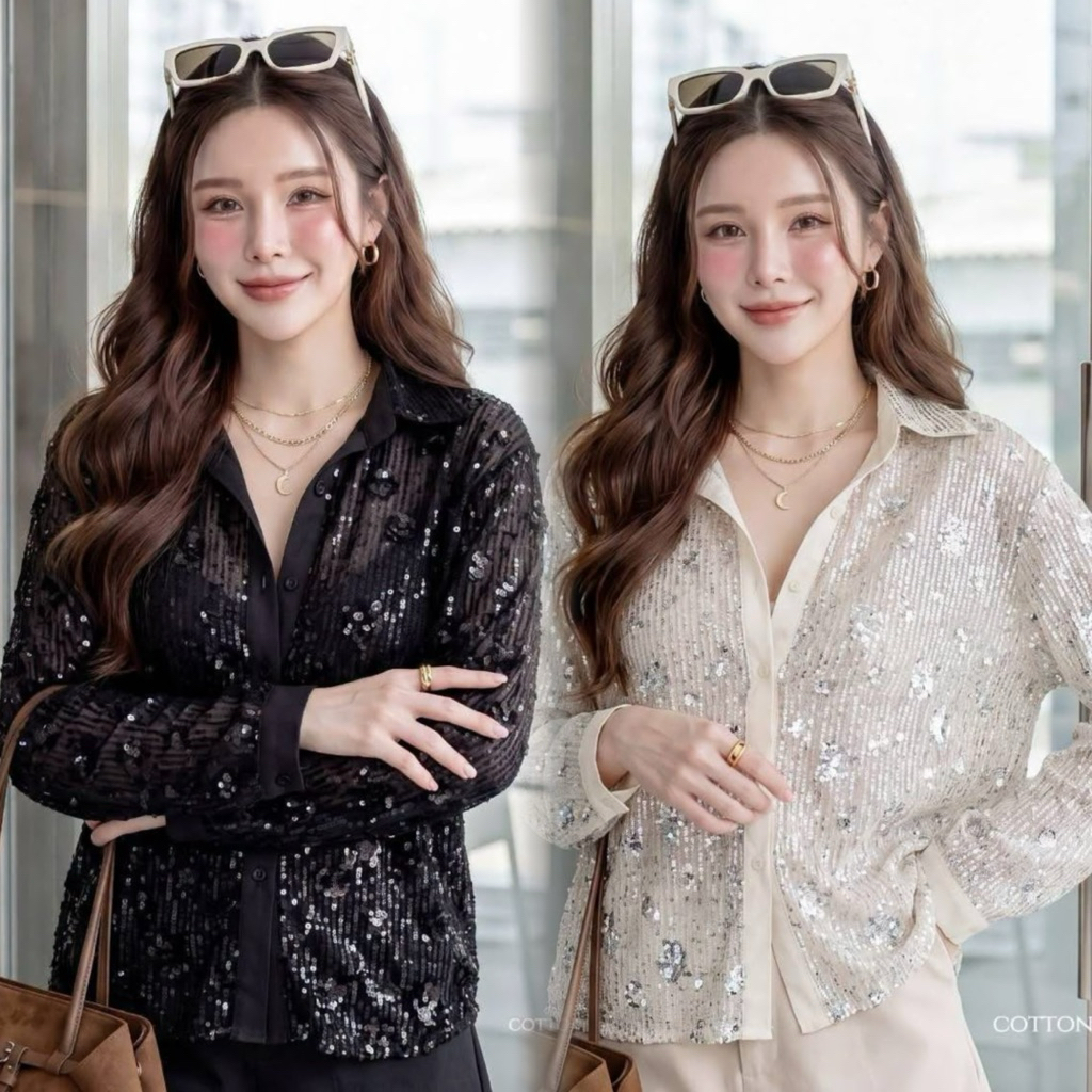 #COTTON CANDY 🍭 เสื้อเชิ้ตสีครีมวิ้ง New Seoul blink
