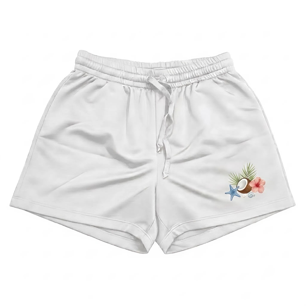 ⋆𐙚 ̊. พร้อมส่ง! กางเกงขาสั้นผู้หญิง ลายชบา summer🌤️ [ 3 ตัว 100 ] สกรีนลาย น่ารักกกกก 🫶🏻🍒✨