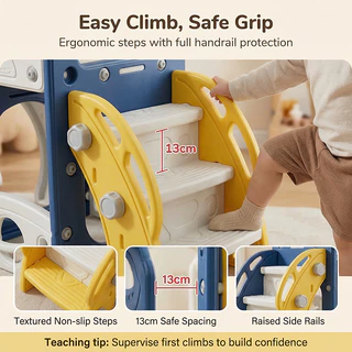 Beige สไลเดอร์เด็ก บ้านเด็กเล่น สไลเดอร์ เด็กโต ขนาด ใหญ่ รับน้ำหนัก150kg ของเล่นสนามในร่ม 9in1