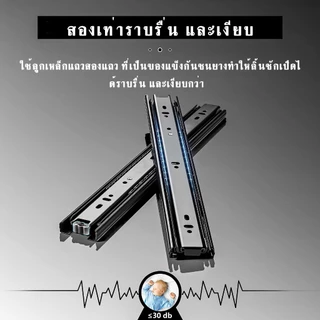 1คู่ รางลิ้นชัก รางลูกปืน รางลิ้นชักลูกปืน รางเลื่อนลิ้นชัก 20 ซม.-50 ซม.(ยืดได้ 375 มม.-1000 มม.) พร้อมสกรู SOFT CLOSE