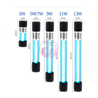 โคมไฟยูวีฆ่าเชื้อตู้ปลา 220V 3w ถึง 13w ฆ่าสาหร่ายทําความสะอาดน้ําสีเขียว