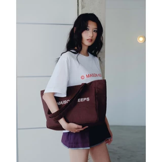 maison KEEPS | Mark Logo Utility Tote Bag | กระเป๋าผ้าแคนวาสปักโลโก้ Mark