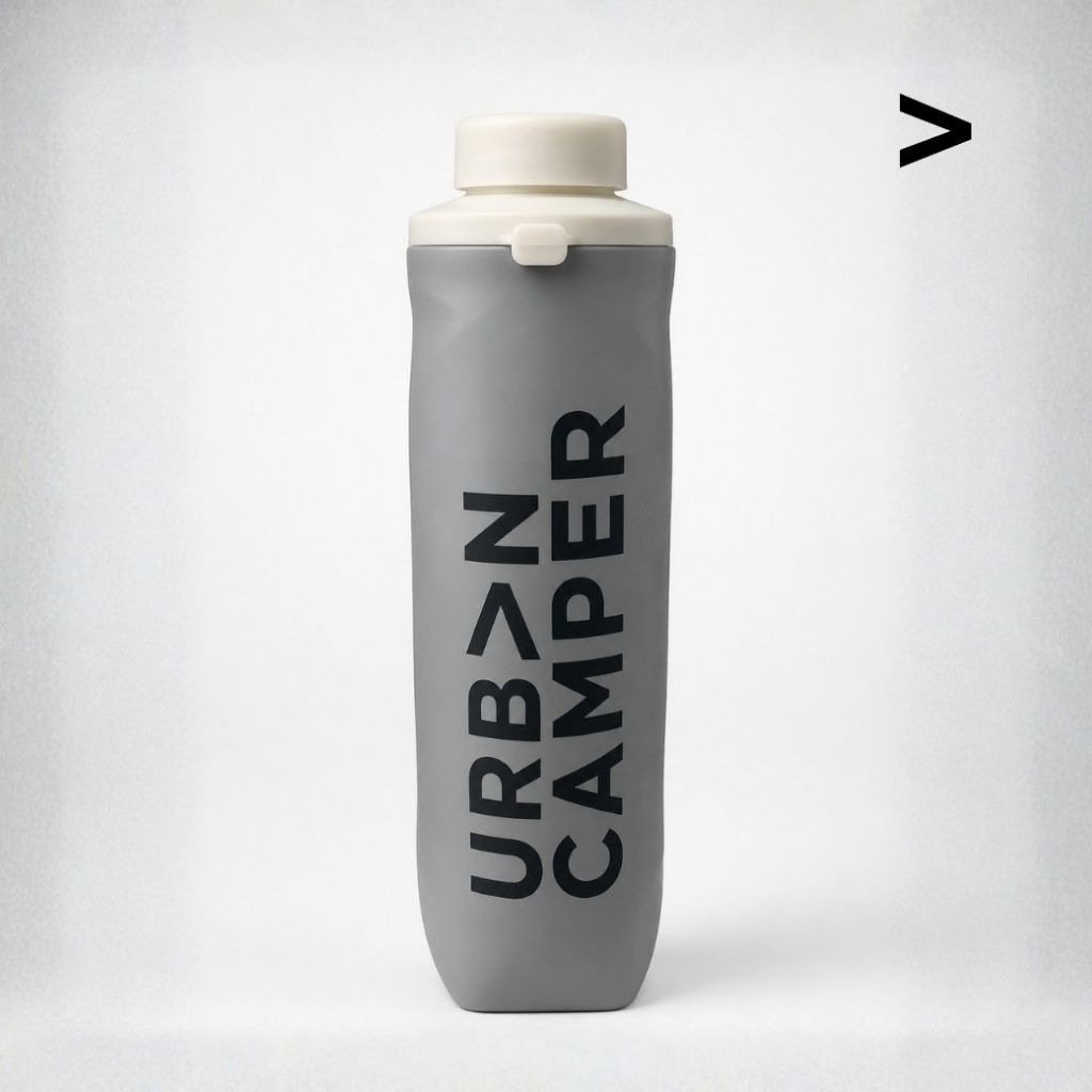 Urban Camper Foldable Bottle  Foldable Bottle ขวดน้ำซิลิโคนพับได้ สีดำ DD17BL