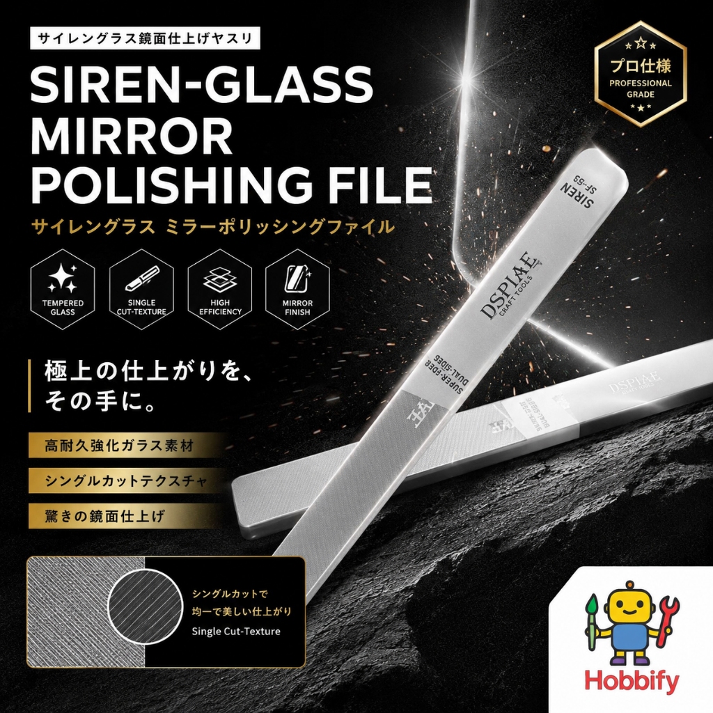 DSPIAE Siren-glass Mirror Polishing File ตะไบกระจกขัดโมเดล กันพลา เก็บรอยตัด Gate Mark