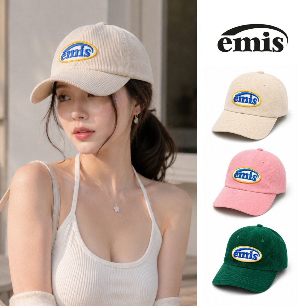 พร้อมส่ง | หมวก emis รุ่น ลูกฟูก Corduroy Wappen ส่งสินค้าทุกวัน ส่งเร็ว 💯 รับประกันความพอใจ คืนเงิน