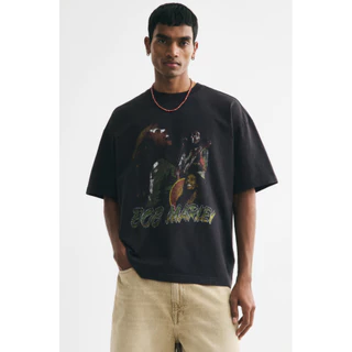 H&M(เอชแอนด์เอ็ม) เสื้อยืดทรงโอเวอร์ไซส์ ผู้ชาย 1159823_26
