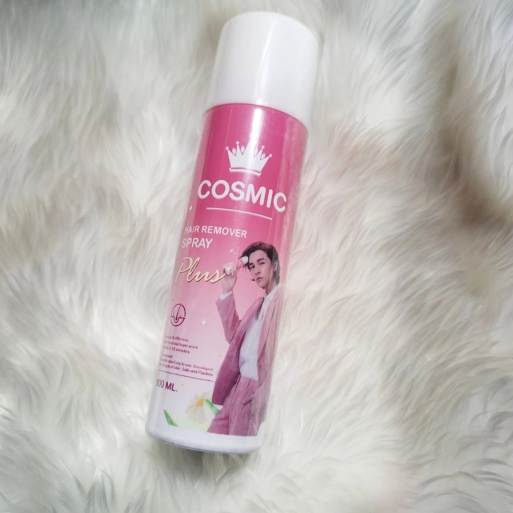 COSMIC มูสกำจัดขน ลดราคาของมีน้อย สูตรเย็นสบายผิว 5 นาที ขนหลุดไม่ทิ้งต่อไม่แสบไม่คัน ผิวเนียนกระจ่างใส ปริมาณสุทธิ100มล