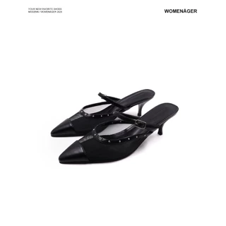 WOMENAGER - Mogenn สี Black รองเท้าหัวแหลมส้นสูง สวมใส่ง่าย