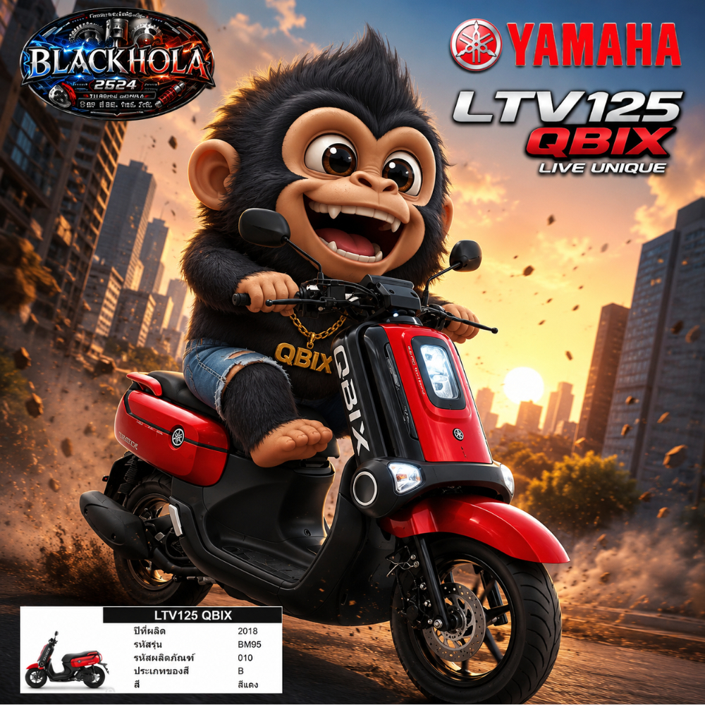ชุดสี คิวบิก แฟริ่ง ชิ้นส่วน  YAMAHA QBIX QBIX125 สีแดง ปี2018 ของแท้ศูนย์ YAMAHA