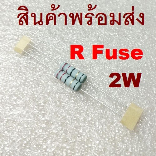 2ชิ้น R ฟิวส์ 2W L15mm ตัวต้านทาน Resistor R Fuse Fusible Resistor 0.1 0.22 0.33 0.47 1.0 2.2 3.3 4.7 10 Ohm