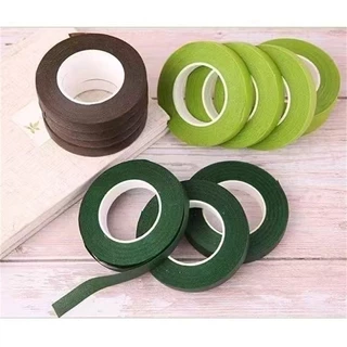 เทปพันก้านดอกไม้ 1 มัด 6 ม้วน สีเขียว ใช้จัดช่อดอกไม้ ตกแต่ง DIY
