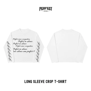 เสื้อยืดครอปแขนยาว คอฟิตเนื้อผ้า Cotton comb เกรดพรีเมี่ยม เนื้อผ้าเนียนนุ่มไม่ระคายเคืองผิว ใส่สบาย - PERFECTBRAND